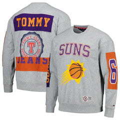 Phoenix Suns Tommy Jeans Hayes Crew Neck Pullover Sweatshirt Heather Gray