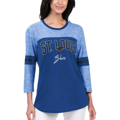 St. Louis Blues G-III 4Her by Carl Banks Women's Play The Game 3/4-Sleeve T-Shirt - Blue | NHL near me
