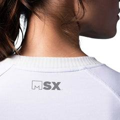 New York Rangers MSX by Michael Strahan Women's Millie Raglan Pullover Sweatshirt - White | NHL online