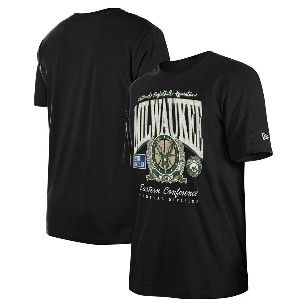 New Era Milwaukee Bucks Unisex Oversized Essentials Boxy T-Shirt Black