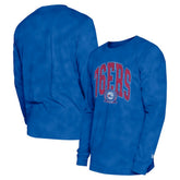 New Era Philadelphia 76ers Unisex Oversized Essentials Enzyme Wash Long Sleeve T-Shirt Royal