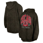 New Era Chicago Bulls Unisex Oversized Essentials Pigment Wash Fleece Pullover Hoodie Charcoal