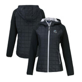 Detroit Lions Cutter & Buck Women's Helmet Logo Rainier Primaloft Eco Full-Zip Hybrid Jacket - Black - NFL