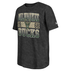 New Era Milwaukee Bucks Enzyme Washed Oversized T-Shirt Black
