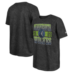 New Era Minnesota Timberwolves Enzyme Washed Oversized T-Shirt Black