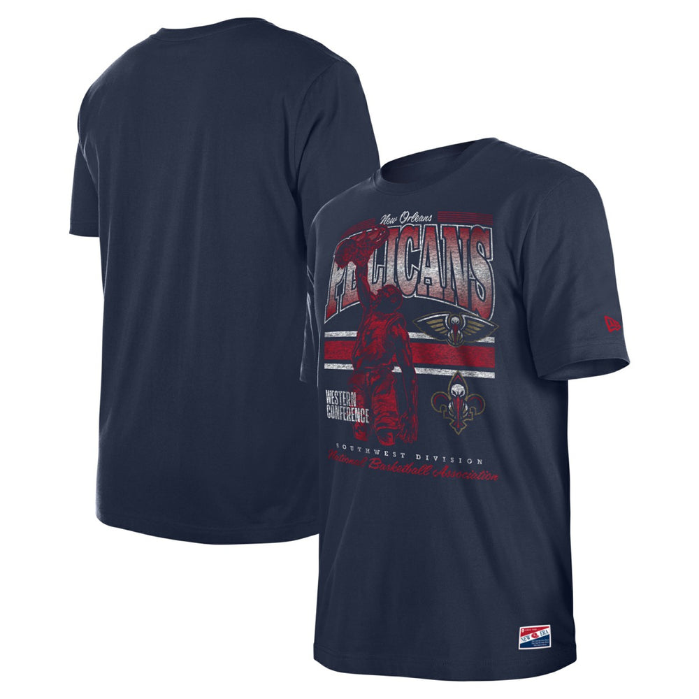 New Era New Orleans Pelicans Enzyme Wash Oversized T-Shirt Navy