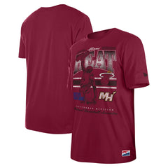New Era Miami Heat Enzyme Wash Oversized T-Shirt Red