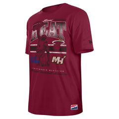 New Era Miami Heat Enzyme Wash Oversized T-Shirt Red