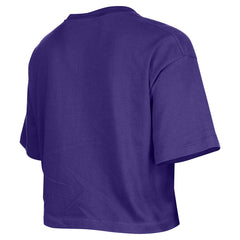 New Era Los Angeles Lakers Women's Oversized Boxy Crop T-Shirt Purple