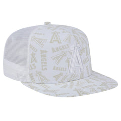 Los Angeles Angels New Era Logo Dunes A-Frame Trucker 9FIFTY Snapback Hat for sale
