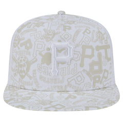 Pittsburgh Pirates New Era Logo Dunes A-Frame Trucker 9FIFTY Snapback Hat Sale