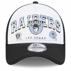 Las Vegas Raiders New Era Retro Wordmark A-Frame 9FORTY Adjustable Hat - White/Black - NFL