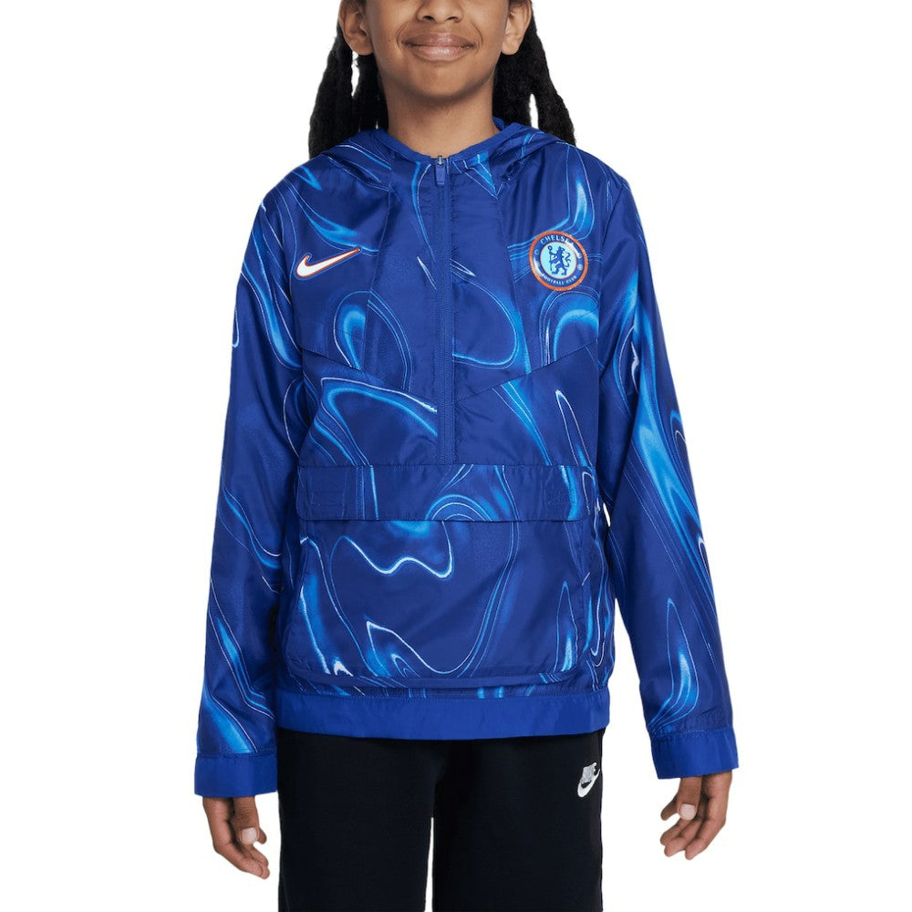 Nike - Chelsea Youth Amplify Anorak Half-Zip Hoodie Jacket - Blue
