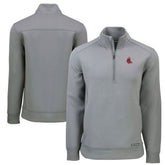 Boston Red Sox Cutter & Buck Cooperstown Collection Roam Eco Recycled Quarter-Zip Pullover for sale