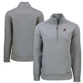 Philadelphia Phillies Cutter & Buck Cooperstown Collection Roam Eco Recycled Quarter-Zip Pullover Outlet