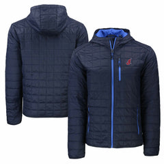 Cleveland Guardians Cutter & Buck Cooperstown Collection Rainier Primaloft Eco Full-Zip Hooded Jacket Outlet