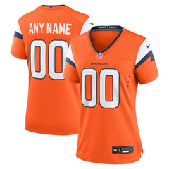 Denver Broncos Women's Mile High Collection Custom Game Jersey - Orange - Nike