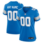 Detroit Lions Women's Custom Game Jersey - Blue - Nike