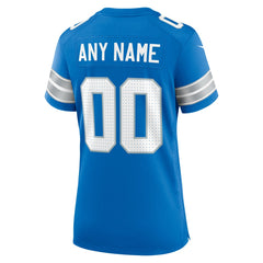 Detroit Lions Women's Custom Game Jersey - Blue - Nike