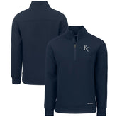 Kansas City Royals Cutter & Buck Roam Eco Recycled Quarter-Zip Pullover Sale