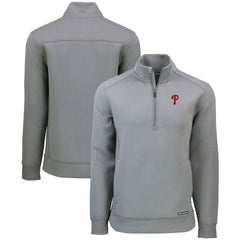 Philadelphia Phillies Cutter & Buck Roam Eco Recycled Quarter-Zip Pullover Sale