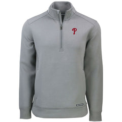 Philadelphia Phillies Cutter & Buck Roam Eco Recycled Quarter-Zip Pullover Sale