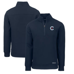 Chicago Cubs Cutter & Buck City Connect Roam Eco Recycled Quarter-Zip Pullover Discount