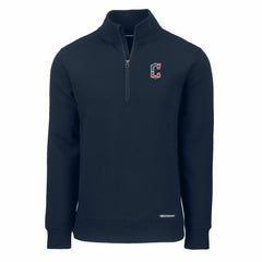 Cleveland Guardians Cutter & Buck Americana Roam Eco Recycled Quarter-Zip Sweatshirt for sale