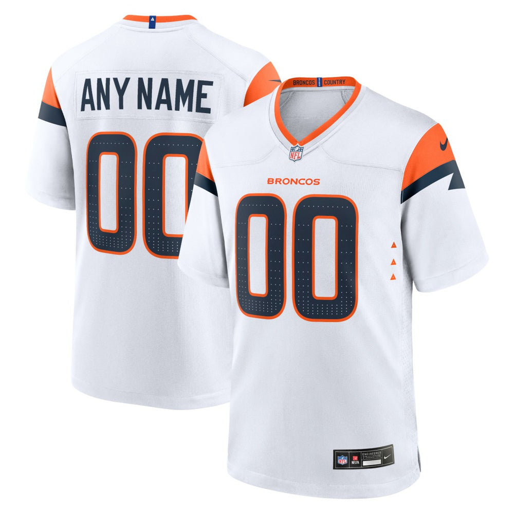 Denver Broncos Mile High Collection Custom Game Jersey - White - Nike