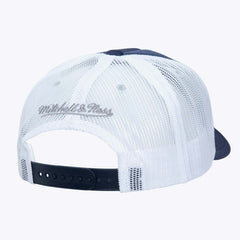 Dallas Cowboys Stripe Front Trucker Adjustable Hat - Navy - Mitchell & Ness