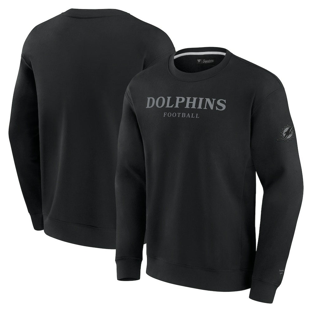 Miami Dolphins Unisex Elements Unlimited Fleece Pullover Sweatshirt - Black - Fanatics