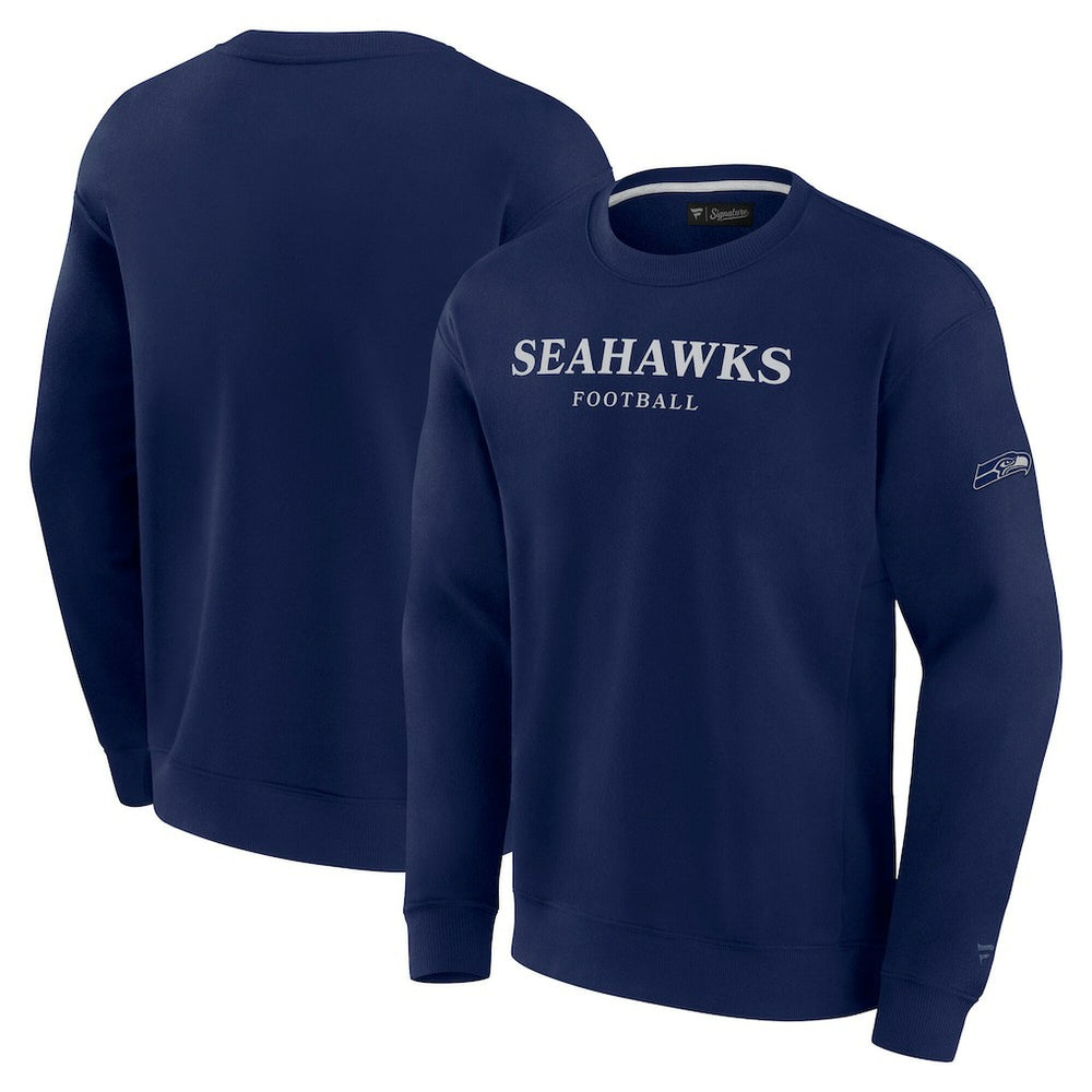 Seattle Seahawks Unisex Elements Unlimited Fleece Pullover Sweatshirt - College Navy - Fanatics