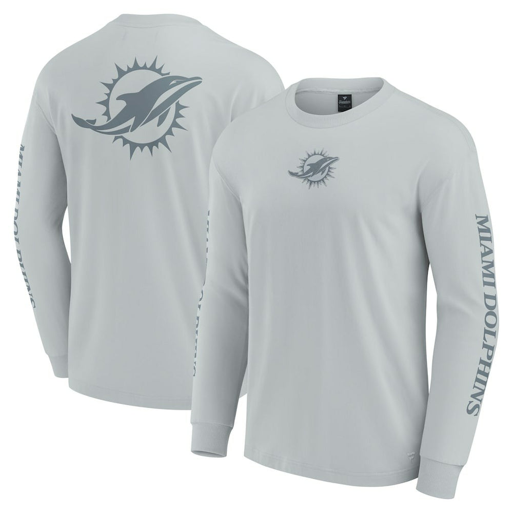 Miami Dolphins Unisex Elements Strive Long Sleeve T-Shirt - Gray - Fanatics