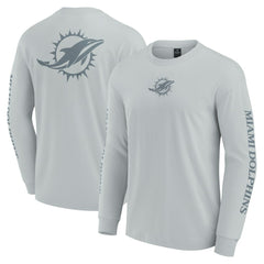 Miami Dolphins Unisex Elements Strive Long Sleeve T-Shirt - Gray - Fanatics