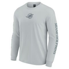 Miami Dolphins Unisex Elements Strive Long Sleeve T-Shirt - Gray - Fanatics