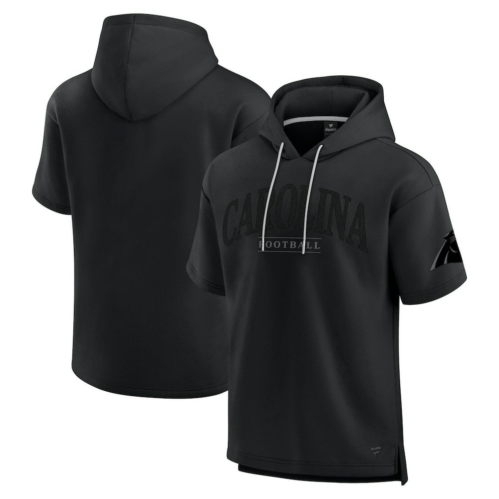 Carolina Panthers Unisex Elements Ready Short Sleeve Pullover Hoodie - Black - Fanatics