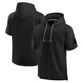 Carolina Panthers Unisex Elements Ready Short Sleeve Pullover Hoodie - Black - Fanatics