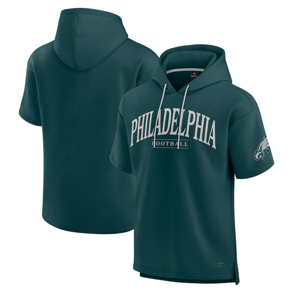 Philadelphia Eagles Unisex Elements Ready Short Sleeve Pullover Hoodie - Green - Fanatics