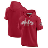 San Francisco 49ers Unisex Elements Ready Short Sleeve Pullover Hoodie - Scarlet - Fanatics