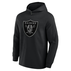 Las Vegas Raiders Elements Blaze Tri-Blend Long Sleeve Hoodie T-Shirt - Black - Fanatics
