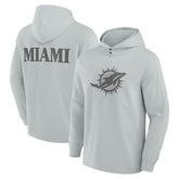 Miami Dolphins Elements Blaze Tri-Blend Long Sleeve Hoodie T-Shirt - Gray - Fanatics