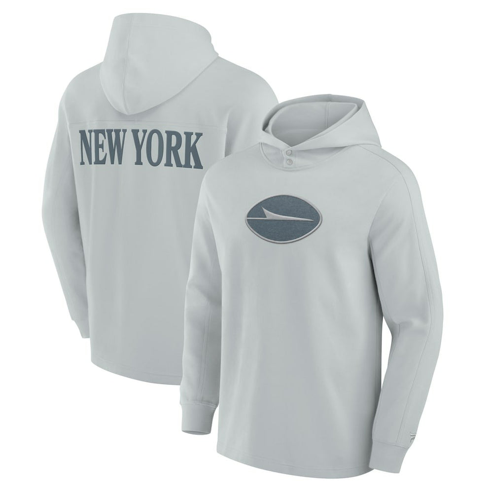 New York Jets Elements Blaze Tri-Blend Long Sleeve Hoodie T-Shirt - Gray - Fanatics
