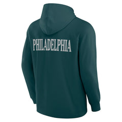 Philadelphia Eagles Elements Blaze Tri-Blend Long Sleeve Hoodie T-Shirt - Midnight Green - Fanatics