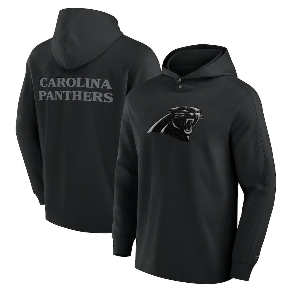 Carolina Panthers Elements Blaze Tri-Blend Long Sleeve Hoodie T-Shirt - Black - Fanatics