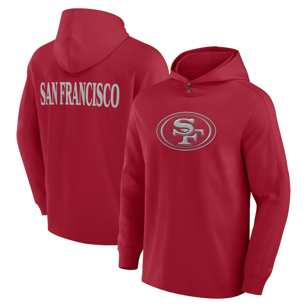 San Francisco 49ers Elements Blaze Tri-Blend Long Sleeve Hoodie T-Shirt - Scarlet - Fanatics