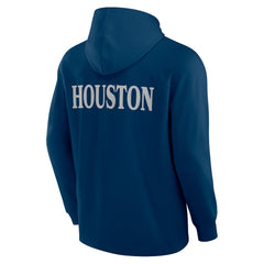 Houston Texans Elements Blaze Tri-Blend Long Sleeve Hoodie T-Shirt - Navy - Fanatics