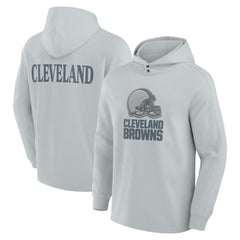 Cleveland Browns Elements Blaze Tri-Blend Long Sleeve Hoodie T-Shirt - Gray - Fanatics