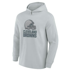 Cleveland Browns Elements Blaze Tri-Blend Long Sleeve Hoodie T-Shirt - Gray - Fanatics
