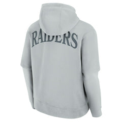 Las Vegas Raiders Unisex Sleek Elements Pullover Hoodie - Gray - Fanatics