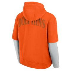 Miami Dolphins Unisex Sleek Elements Pullover Hoodie - Orange - Fanatics